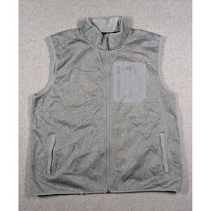 Aftco‎ Men Sweater 2XL Vest Fleece Mock Neck Full Zip Up Aftech Fishing Outdoor